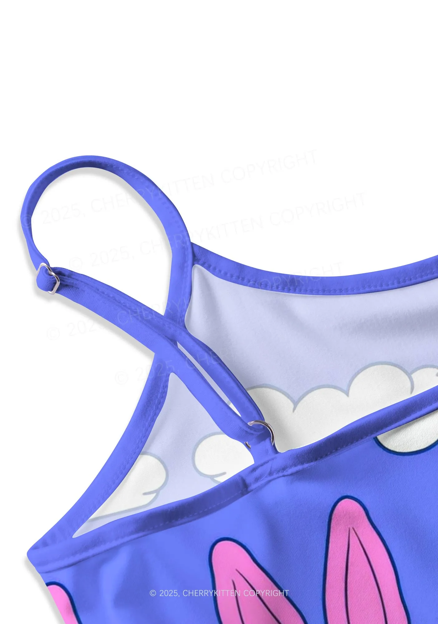BDSM Bunny Y2K Print Cami Crop Top Cherrykitten