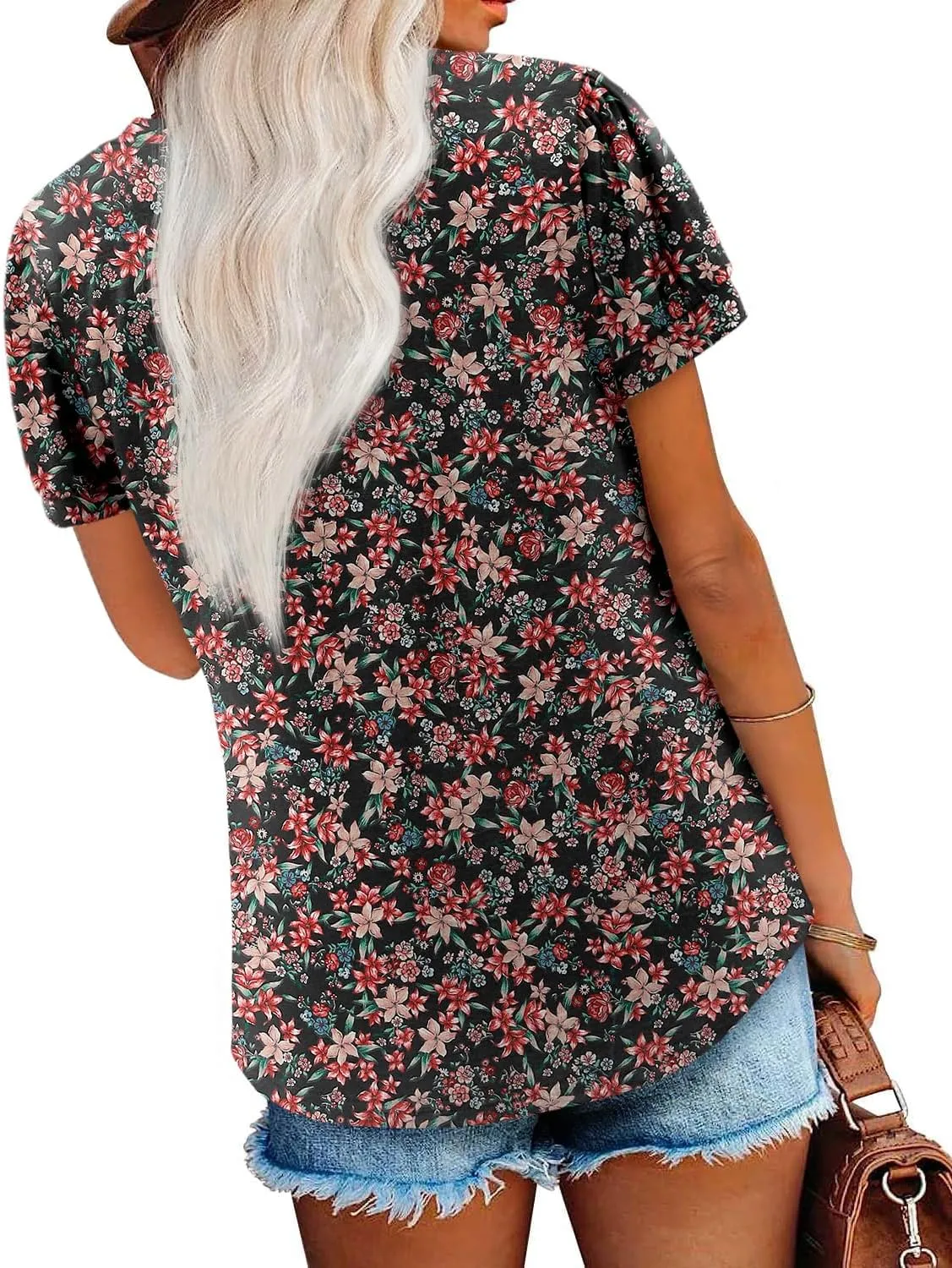 CRAZY GRID Womens Summer Special Design Short Sleeve Fashion Casual Lightweight Tee Tops