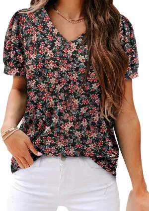 CRAZY GRID Womens Summer Special Design Short Sleeve Fashion Casual Lightweight Tee Tops