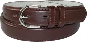 CTM Women's Leather 1 1/8 Inch Dress Belt