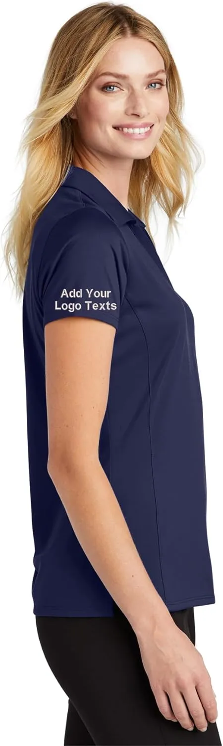 INK STITCH Women Lk398 Custom Embroidery Add Logo Texts Staff Performance Polo Shirts