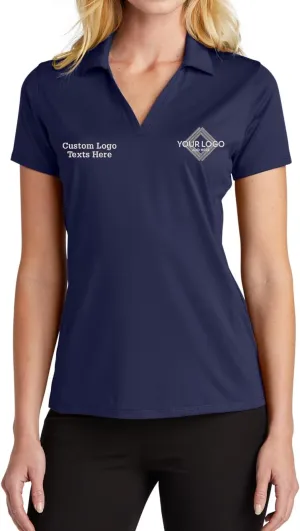 INK STITCH Women Lk398 Custom Embroidery Add Logo Texts Staff Performance Polo Shirts
