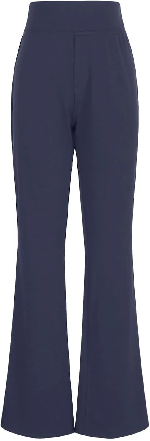 Womens Dress Pants High Wasited Bootcut Office Work Pants Soft Stretchy Trouser Style Yoga Pants with Pockets Slacks